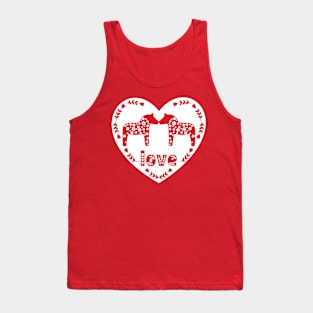 Valentine heart love Tank Top